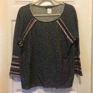 Gray Aztec Papermoon sweater NWT